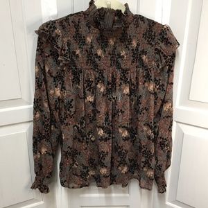 NWT Knox Rose Taupe Floral Tunic